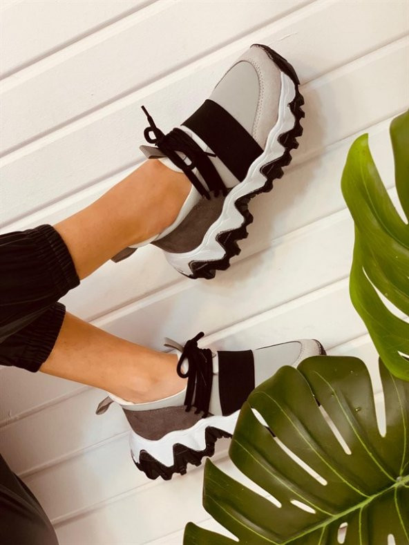 Bağcık Detaylı Rahat  Kadın Sneakers Spor ayakkabı - 7