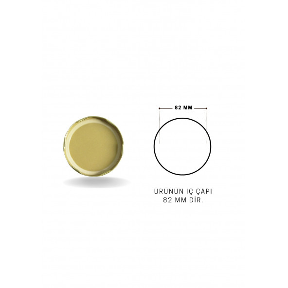 Twıst-Of 20 Lİ  82 mm Gold Altın Sarısı Cam Kavanoz Kapağı (20 Adet) - 7