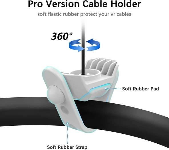 AMVR VR Kablo Yönetim Sistemi, 6 Paket Tavan Makarası Sistemi - Beyaz - 4