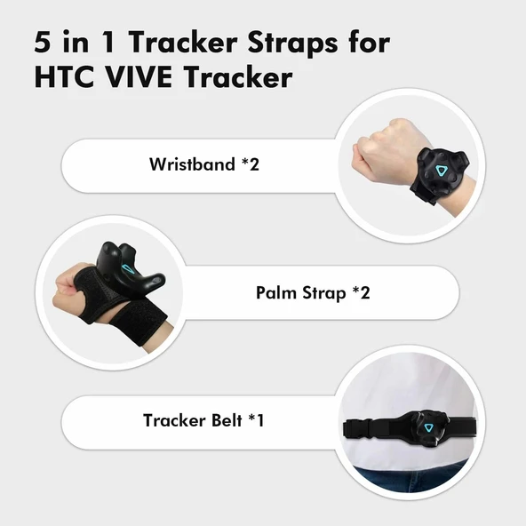 AMVR 5 Adet VR Takip Kayışı Aksesuarları - Tracker Dahil Değildir - 2