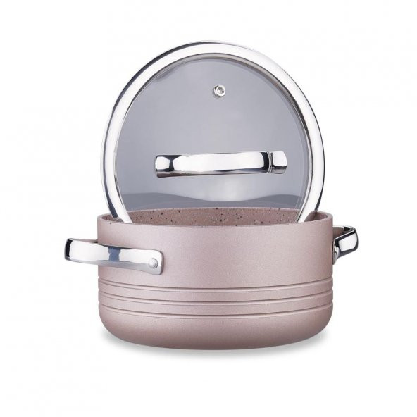 Korkmaz Linea 7 Parça Tencere Seti Rosegold A2619 - 3