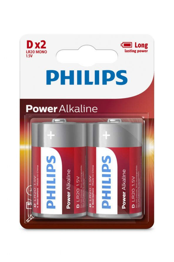 Lr20p2b/05 D Power Alkaline Batteries, 1.5v 2li Pil