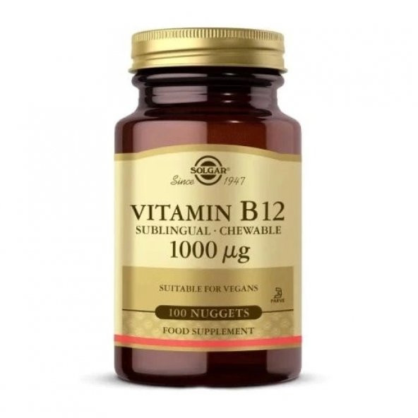 Solgar Vitamin B12 1000mcg 100 Kapsül ürün görseli