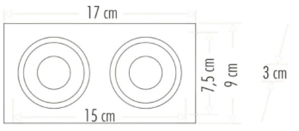 CATA CT 5056 Jaguar Siyah Bakır İkili Spot Kasası - 2