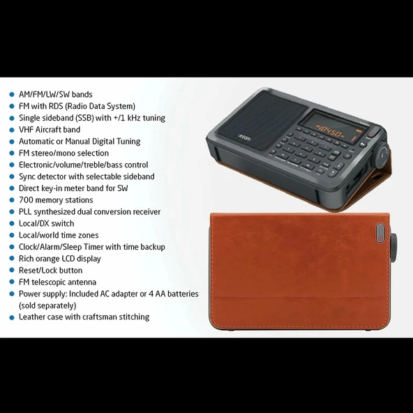 Eton Elite Executive AM/FM/Uçak Bandı/SSB/Kısa Dalga Radyo - 4