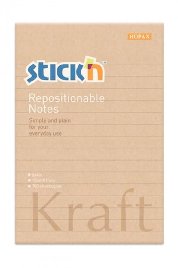 Gıpta Stıckn 150*101 Kraft Notes Çizgili 100 Yp