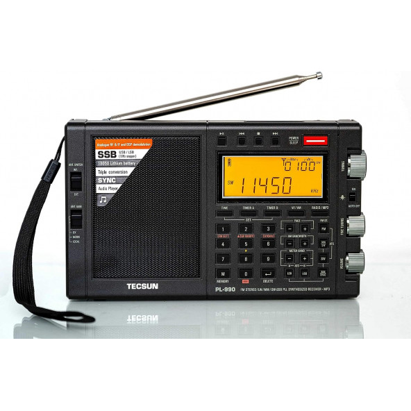 Tecsun PL990 Dijital Dünya Bandı AM/FM Kısa Dalga Uzun Dalga Radyo