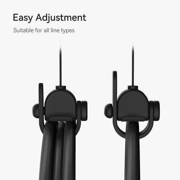 KIWI design VR Kablo Yönetimi, 6 Paket VR Makara Sistemi - Siyah - 4