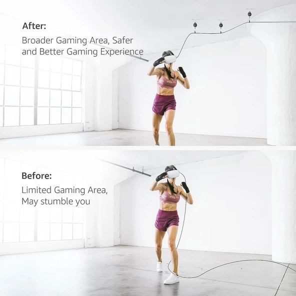 KIWI design VR Kablo Yönetimi, 3 Paket VR Makara Sistemi - Beyaz - 2