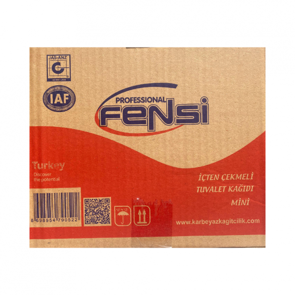 Fensi İçten Çekmeli Mini Tuvalet Kağıdı Çift Katlı 4 Kg. 12 Rulo x 2 Koli - 3