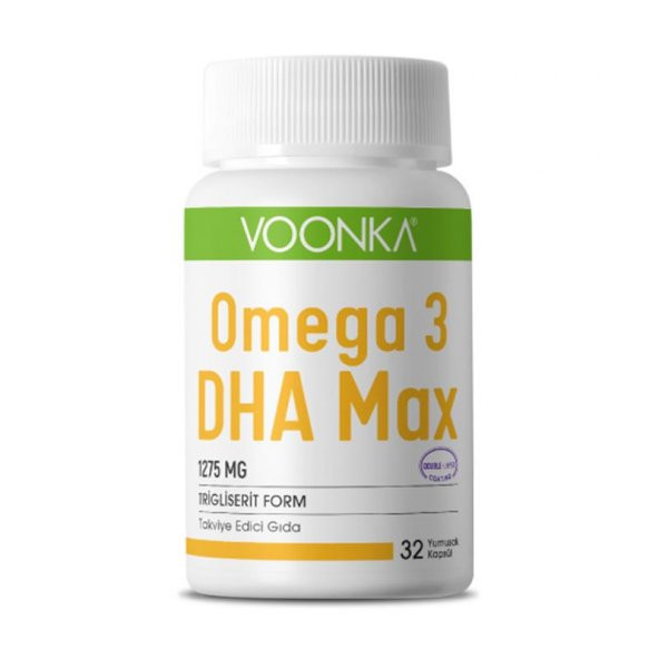 Voonka Omega 3 DHA Max Takviye Edici Gıda 32 Yumuşak Kapsül