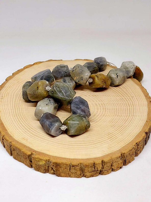 Labradorit Taşı Şekilli Kolye (39815) - Resim 3