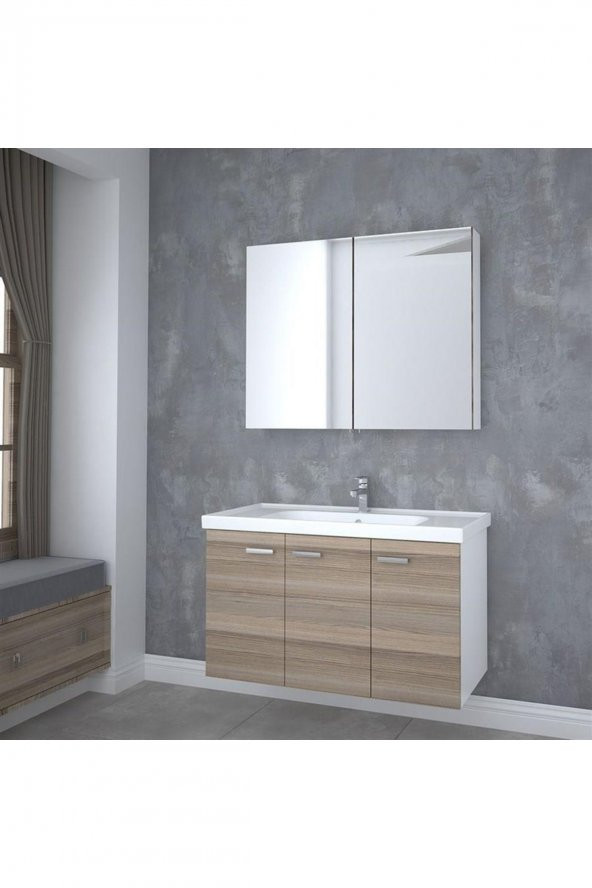 Terra 100 Cm Mdf Banyo Dolabı Takımı