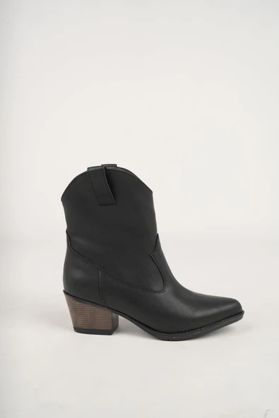 Muggo Cowboy Garantili Kadın Şık Tarz ve Rahat Kışlık Topuklu Bot - 6