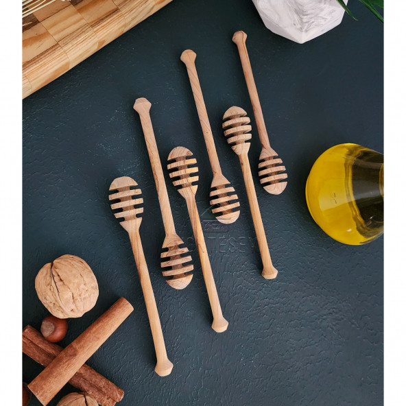 Zeytin Ağacı Ahşap Tahta Bal Reçel Kaşığı Kahvaltı Çatalı Kahvaltı Bıçağı ( ZEYTİN AĞACI ) - 3