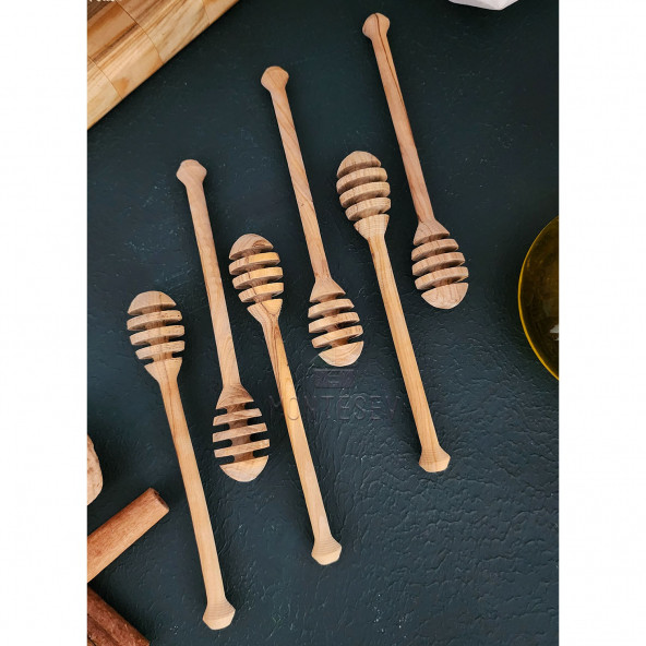 Zeytin Ağacı Ahşap Tahta Bal Reçel Kaşığı Kahvaltı Çatalı Kahvaltı Bıçağı ( ZEYTİN AĞACI ) - 4