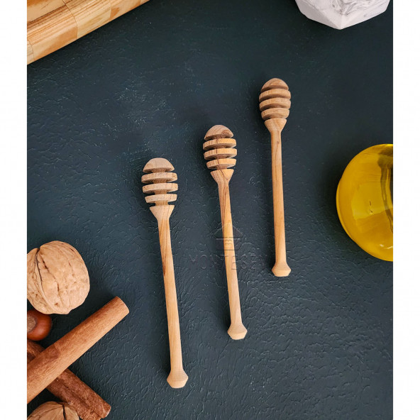 Zeytin Ağacı Ahşap Tahta Bal Reçel Kaşığı Kahvaltı Çatalı Kahvaltı Bıçağı ( ZEYTİN AĞACI ) - 3