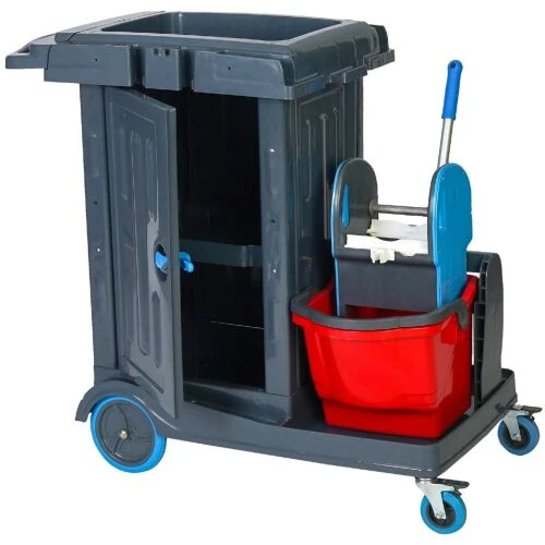 Dolaplı Profesyonel Otel Kat Temizlik Arabası ürün görseli