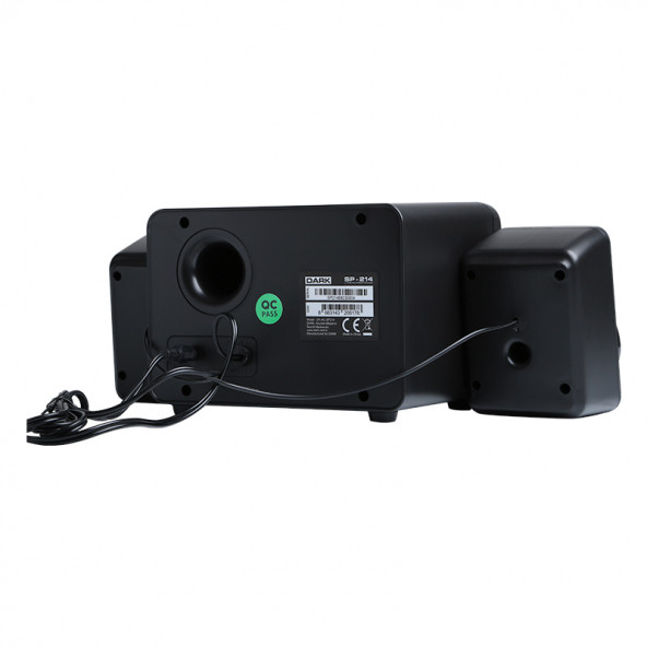 Dark SP-214 11W RMS 7 Farklı Renk Titreşimli LED 2+1 Multimedia Speaker Hoparlör (DK-AC-SP214) - 6