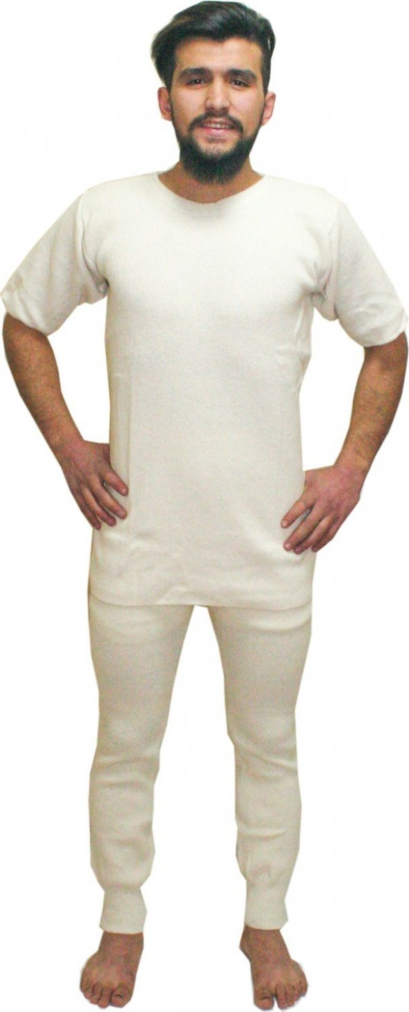 Bora Kaba Yün Yarım Kol Don Takım Kalın Selanik Örgü Yün Içlik Aryün