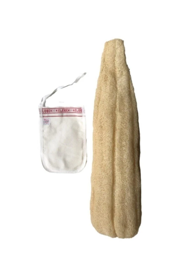 Duş Kabak Lifi Ve Kelebek Kalın Kese Hamam Kesesi Kelebek Kalın+Doğal Kabak Lif 2 Adet ürün görseli