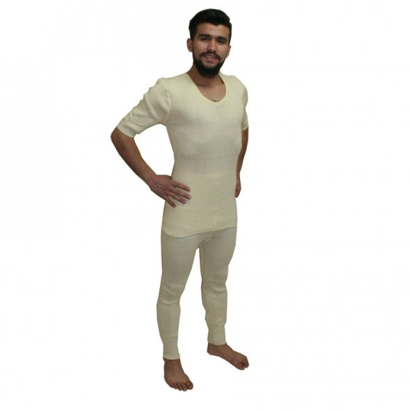 Örgü Kolsuz Takım Krem İçlik Kışlık İçlikAsker İçlik - 3