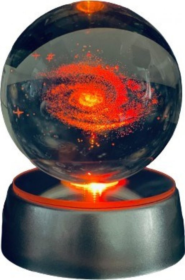 Samanyolu Galaxy Işıklı Cam Küre Pilli Büyük Boy 6 Cm Ve 8 Değişen Renk - 6