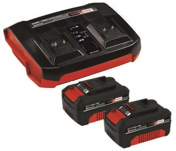 Einhell 2x 4,0Ah & Twincharger Kit Akü & Şarj Cihazı - 2