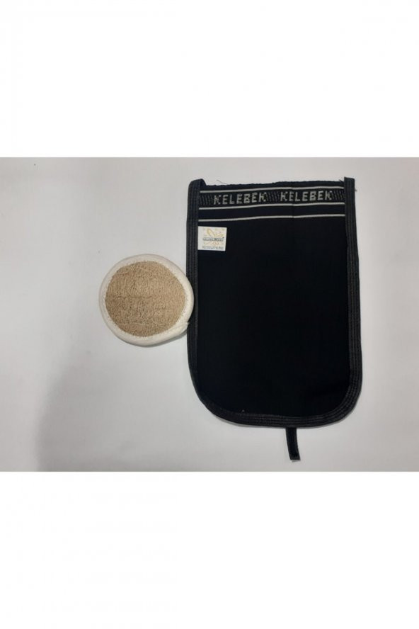 Duş Kabâk Lifi Yüz Lifi + Kelebek Kalın Kese Siyah