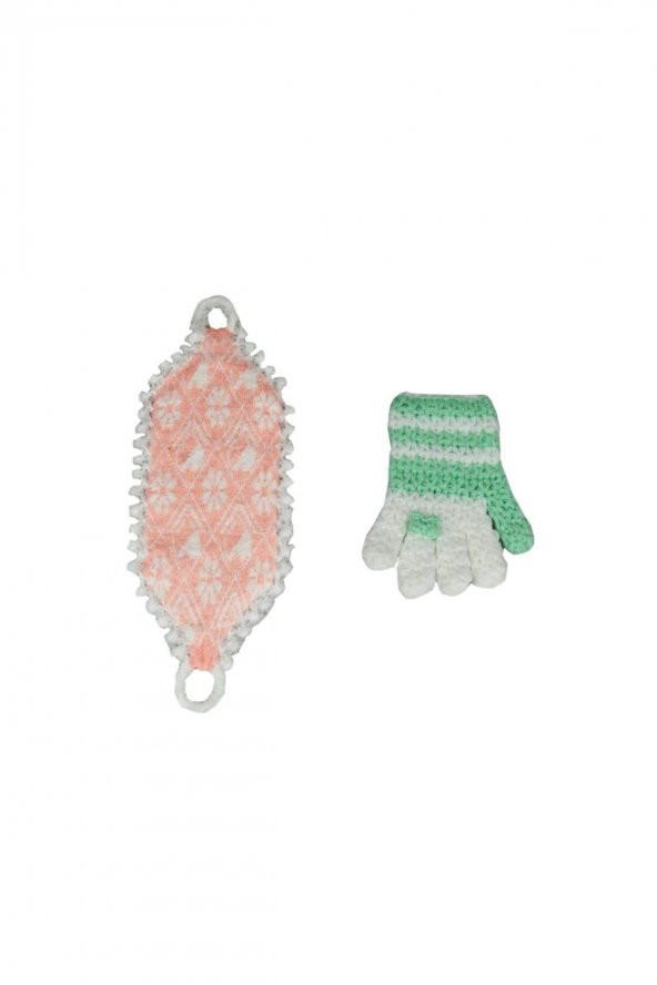 El Örgüsü Eldiven Ve Uzun Lif Çeyizlik Lif Gelin Damat Lif Bora Lif 2 Adet Duş ürün görseli