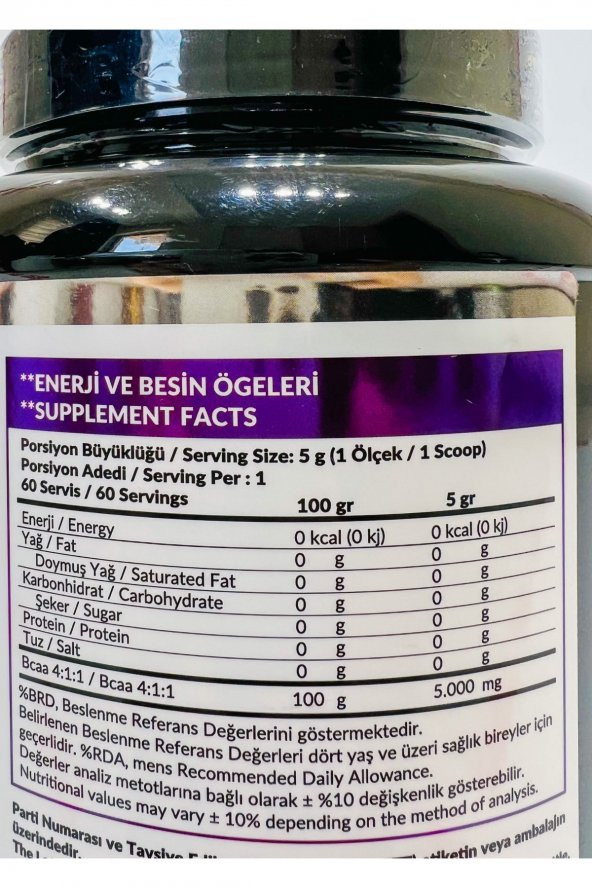 4:1:1 Bcaa 300 Gr - Aromasız - 3