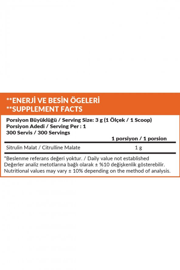 High Nutrition Malate 300 Servis 300 gr - 2
