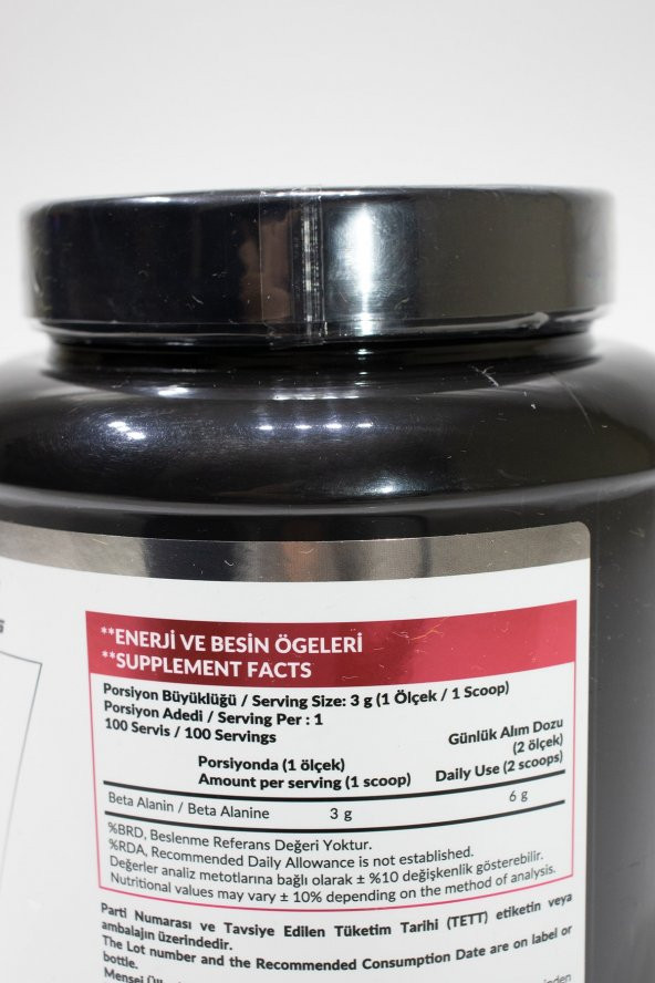 High Nutrition Beta Alanine Powder 300 Gr Saf - 3