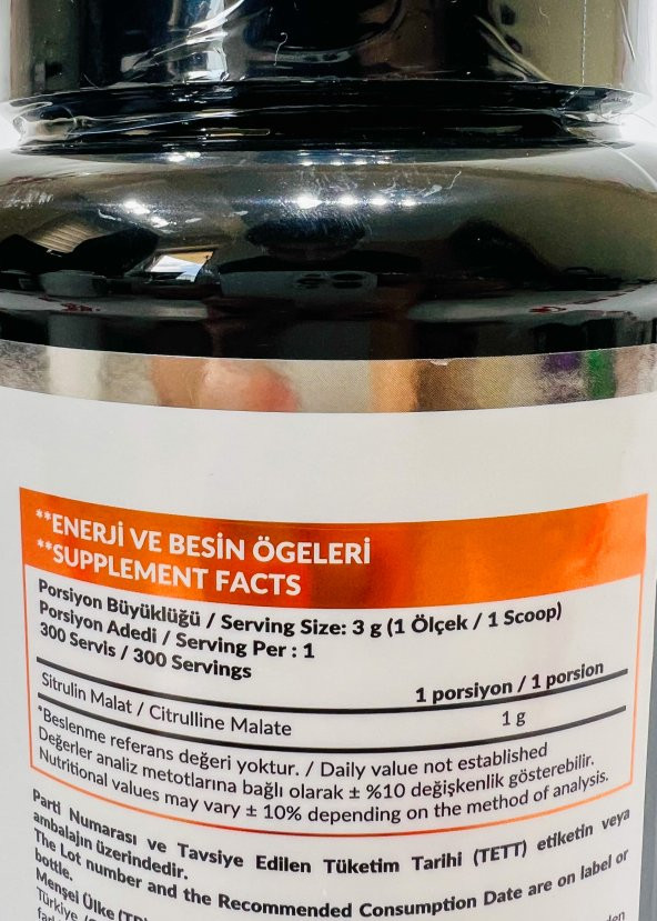 High Nutrition L Citruline L Sitrulin Citrulin Malate 300g - 300 Servis - 3