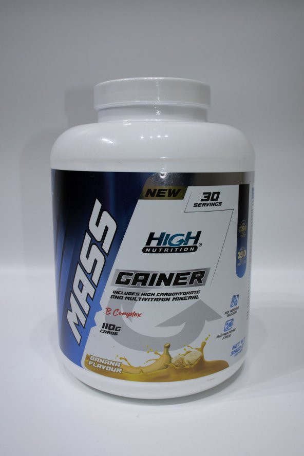 High Nutrition Mass Gainer 3600 Gr Kilo Almaya Yardımcı Hacim Kütle Kas Artırma Karbonhidrat Tozu Muz Aromalı - 2