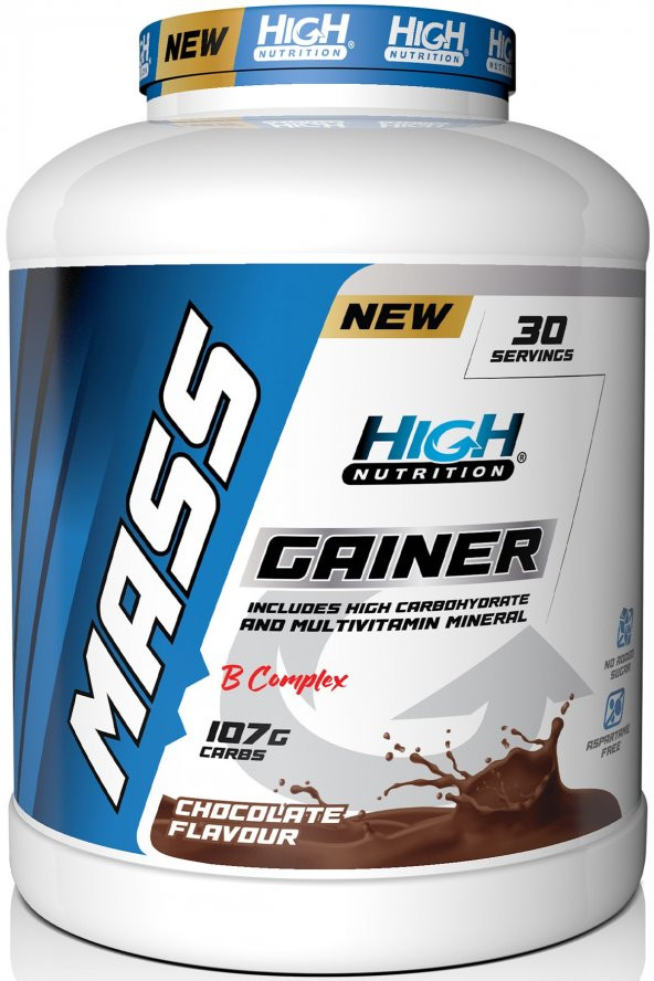 High Nutrition Nutrition Mass Gainer 3600 gr Çikolata Aromalı Kilo Kas Karbonhidrat Tozu