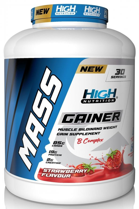 High Nutrition Mass Gainer 3600 Gr Çilek Aromalı Kilo Almaya Yardımcı Hacim