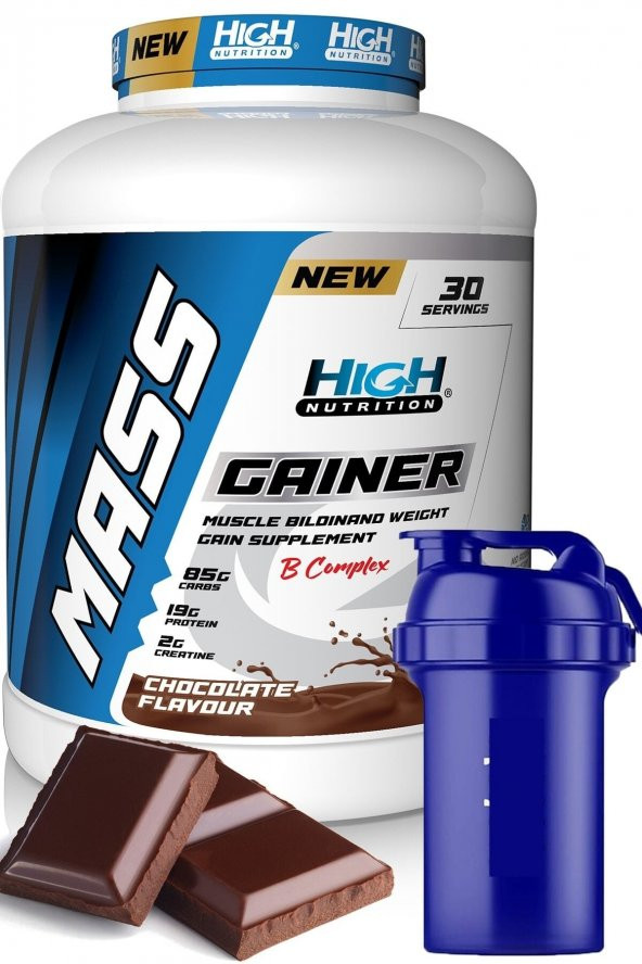 High Nutrition Mass Gainer 3600 Gr Çikolata Aromalı Kilo Almaya Yardımcı Hacim Kütle Kas Karbonhidrat Tozu