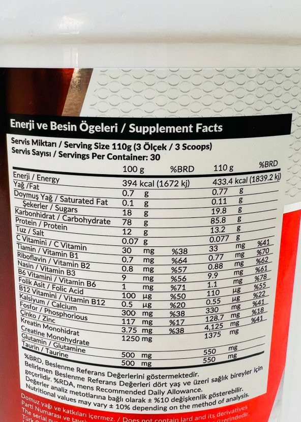 Pharma Nutrition Mass Gainer 3300 Gr Çikolata Aromalı Kilo Kas Karbonhidrat Tozu Hacim 30 Servis - 3