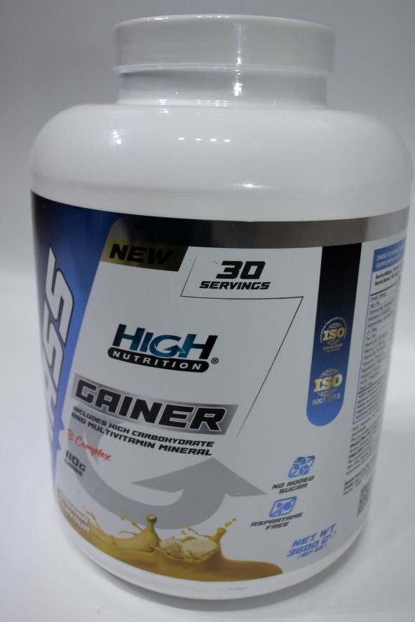 High Nutrition Mass Gainer 3600 Gr Muz Aromalı  Hacim Kütle Kas Artırma Karbonhidrat Tozu