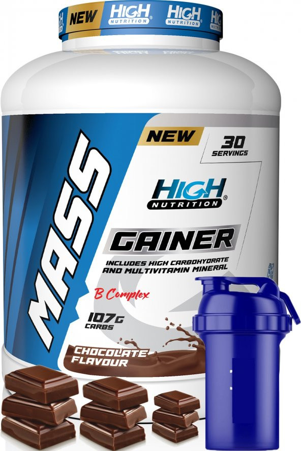 High Nutrition Mass Gainer Karbonhidrat Protein Bulk Çikolata Aroma 3600g