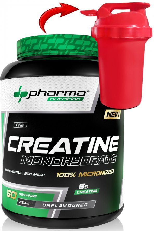 Pharma Nutrition Kreatin Monohidrat ( Creatine ) 250 Gr 50 Servis Micronized Creatine Monohydrate Mikronize