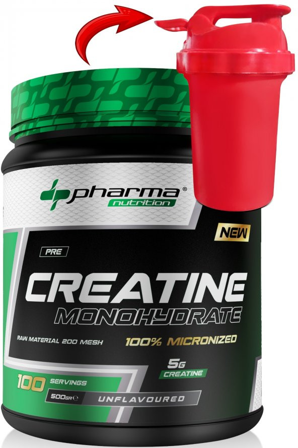 Pharma Nutrition Kreatin Monohidrat ( Creatine ) 500 Gr 100 Servis Micronized Creatine Monohydrate Mikronize