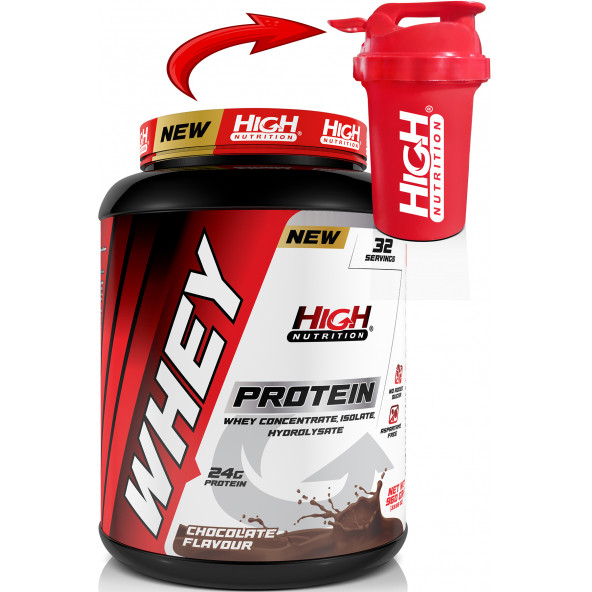 High Nutrition Whey Protein 960 gr Çikolata Aromalı Protein Tozu 24 gr Protein - 1