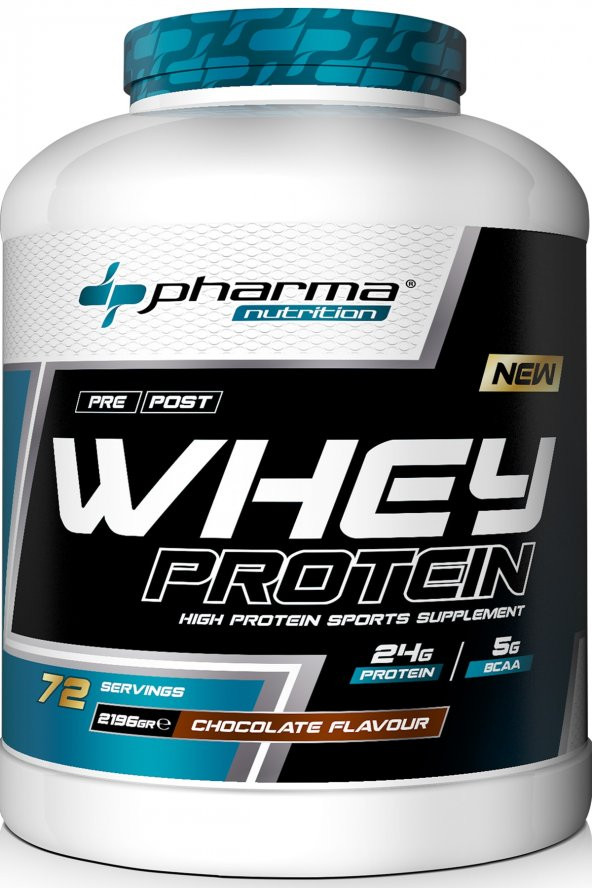 Pharma Nutrition Whey Protein 2196 gr Çikolata Aromalı Protein Tozu 24 gr Protein 5 gr Bcaa