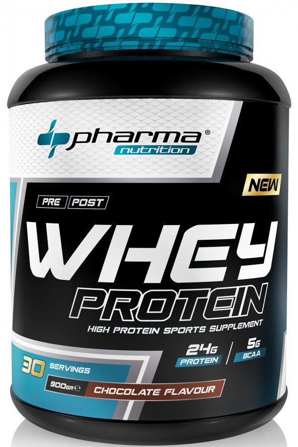 Pharma Nutrition Protein Tozu 900 Gr Çikolata Aromalı Whey Protein 24 Gram Protein 5 Gram Bcaa - 1