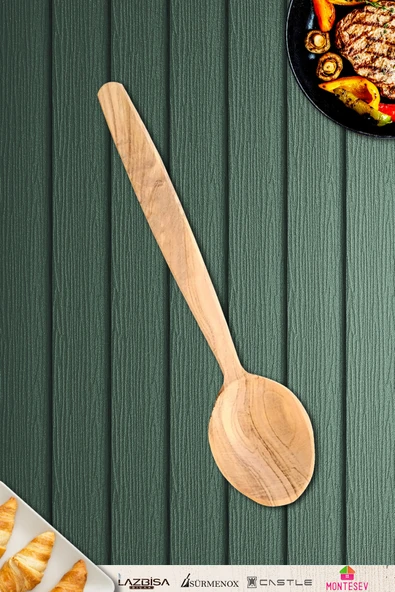 Zeytin Ağacı Ahşap Tahta Kaşık Mutfak Servis Kaşık 1 Parça ( ZEYTİN AĞACI ) Ağaç Kaşık ürün görseli