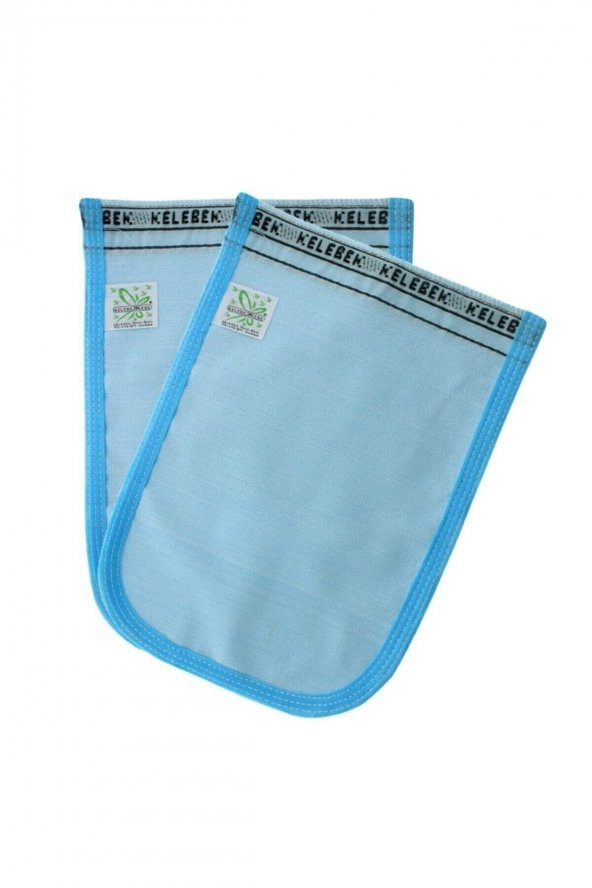 Kelebek Kese Hamam Banyo Kesesi Standart Mavi 25X17 Cm