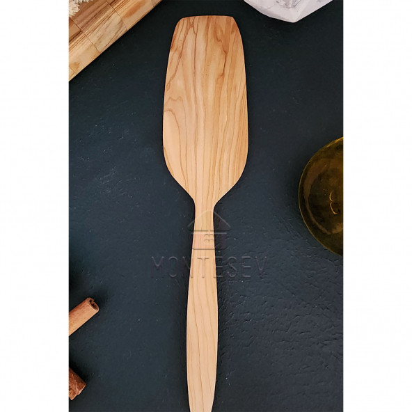 Zeytin Ağacı Ahşap Tahta Kaşık Spatula Mutfak Servis Kaşık 1 Parça ( ZEYTİN AĞACI ) Ağaç Kaşık - 4