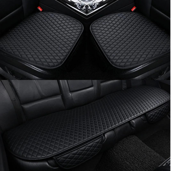 Volksvogen Jetta MK6 2011-2018 Arası Siyah Deri Oto Koltuk Minderi - 4